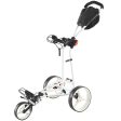 Big Max Autofold FF 3-Wheel Push Trolley - White Online