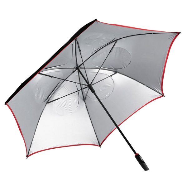 Titleist Tour Double Canopy Umbrella - Black White Red Fashion