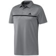 adidas Chest Print Polo Shirt - Grey Three Online Sale