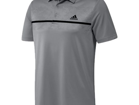 adidas Chest Print Polo Shirt - Grey Three Online Sale