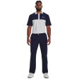 Under Armour Performance 3.0 Colour Block Polo Shirt - White Midnight Navy For Sale