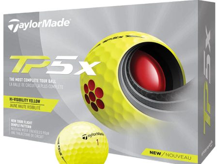 TaylorMade TP5x Yellow Golf Balls - 12 pack For Discount