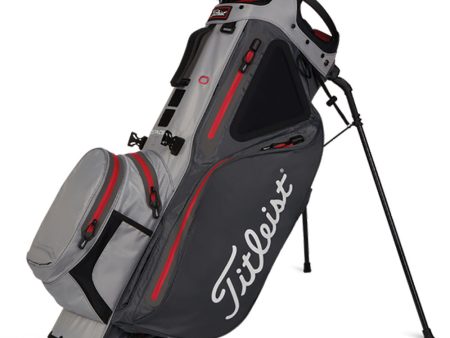 Titleist Hybrid 14 StaDry Waterproof Stand Bag - Charcoal Grey Red Supply