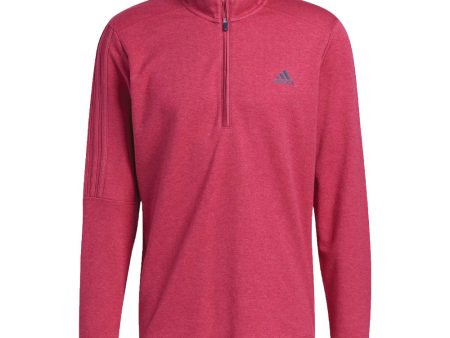 adidas 3-Stripe 1 4 Zip Sweater - Wild Pink Discount