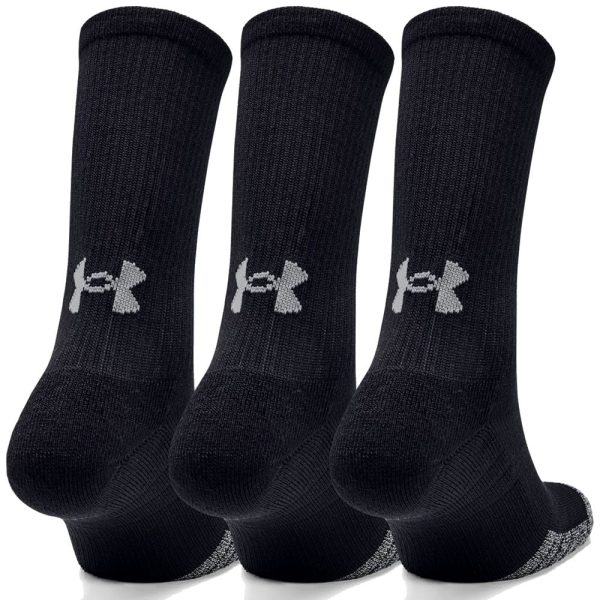 Under Armour Heatgear Crew Socks (3 Pack) - Black For Discount