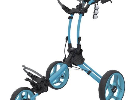 Clicgear Rovic RV1C Compact 3-Wheel Push Trolley - Light Blue Hot on Sale