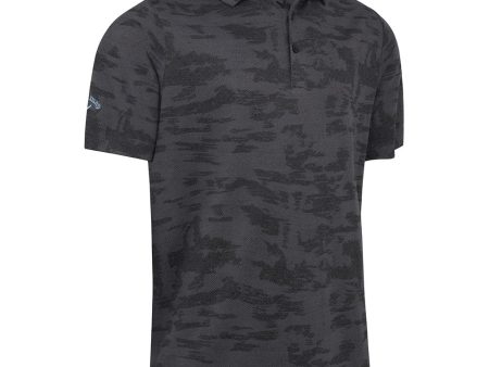 Callaway Digital Camo Jacquard Polo Shirt - Black Heather Sale