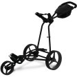 Big Max Autofold X 3-Wheel Push Trolley - Black on Sale