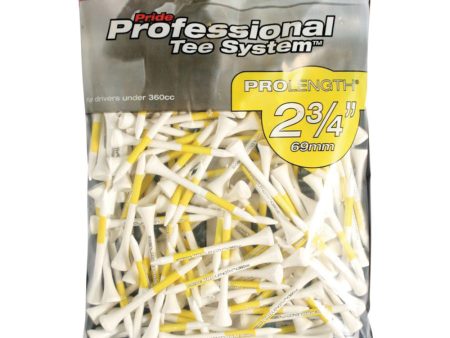 Pride Pro Length 2.75  Tees Value Pack (Pack of 175) - Yellow Hot on Sale