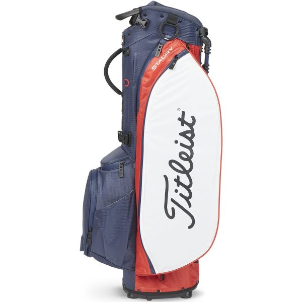 Titleist Players 5 StaDry Waterproof Stand Bag - Navy Red White Discount