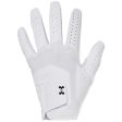 Under Armour Iso-Chill Leather Golf Glove - White Black For Discount