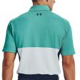 Under Armour Performance Blocked Polo Shirt - Neptune Sea Mist For Sale