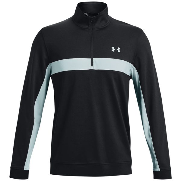 Under Armour Storm Midlayer 1 2 Zip Sweater - Black Light Blue For Sale