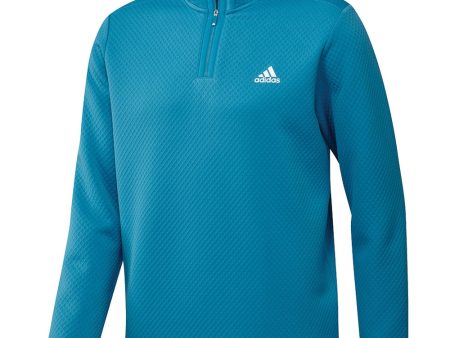 adidas DWR 1 4 Zip Pullover - Sonic Aqua Sale