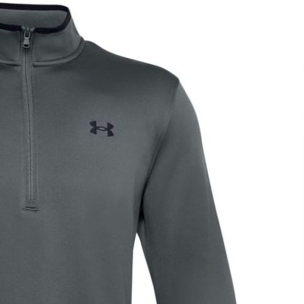 Under Armour Mens Armour Fleece 1 2 Zip - Pitch Grey Black on Sale