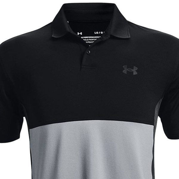 Under Armour Performance Blocked Polo Shirt - Black Steel Online