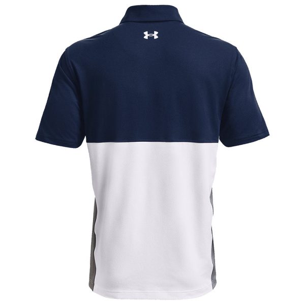 Under Armour Performance Blocked Polo Shirt - Academy White For Sale