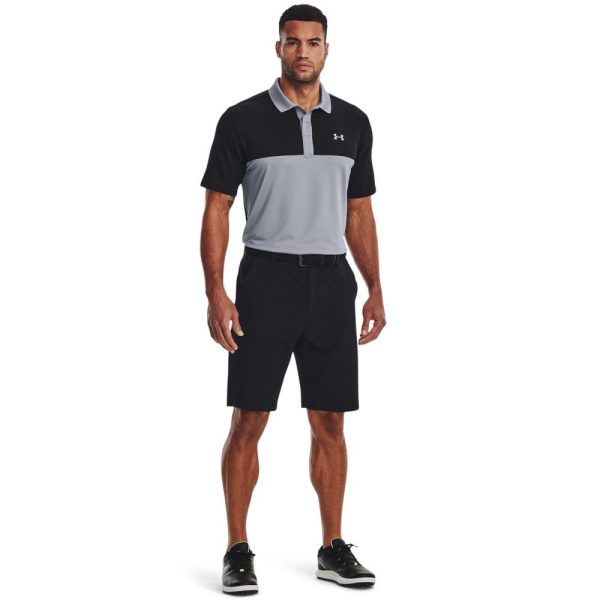 Under Armour Performance 3.0 Colour Block Polo Shirt - Steel Black Online now