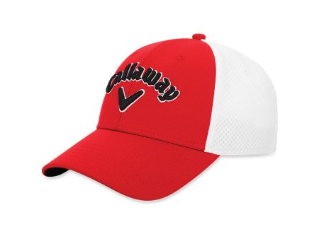 Callaway Mesh Fitted Cap - Red White Black For Discount