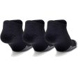 Under Armour HeatGear No Show Socks (3 Pack) - Black Fashion