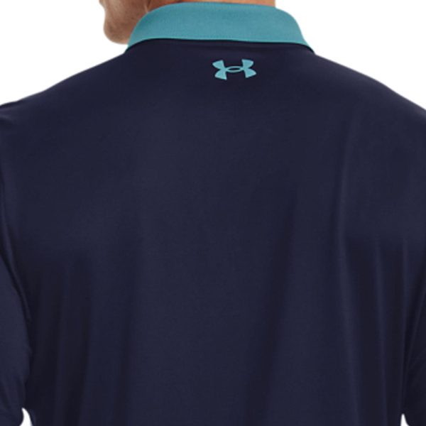 Under Armour Performance 3.0 Colour Block Polo Shirt - Glacier Blue Midnight Navy Online now