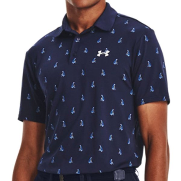 Under Armour Playoff 3.0 Boats Printed Polo Shirt - Midnight Navy White Hot on Sale