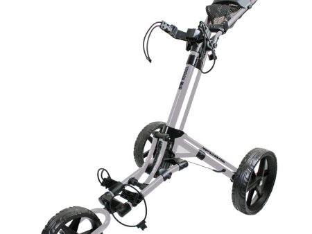 Fastfold Trike 2.0 3-Wheel Push Trolley - Silver Black Online now