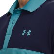 Under Armour Performance 3.0 Colour Block Polo Shirt - Glacier Blue Midnight Navy Online now