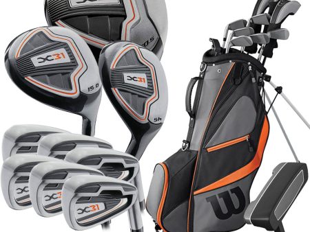 Wilson X31 11-Piece Stand Bag Package Set - Graphite Online now