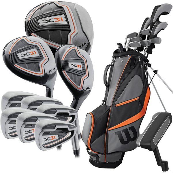 Wilson X31 11-Piece Stand Bag Package Set - Graphite Online now