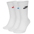 Nike Sportswear Everyday Essential Crew Socks (3 Pairs) - Blue Black Red Sale