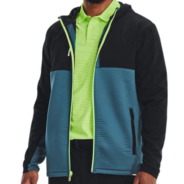 Under Armour Storm Daytona Full Zip Hoodie - Black Static Blue For Discount