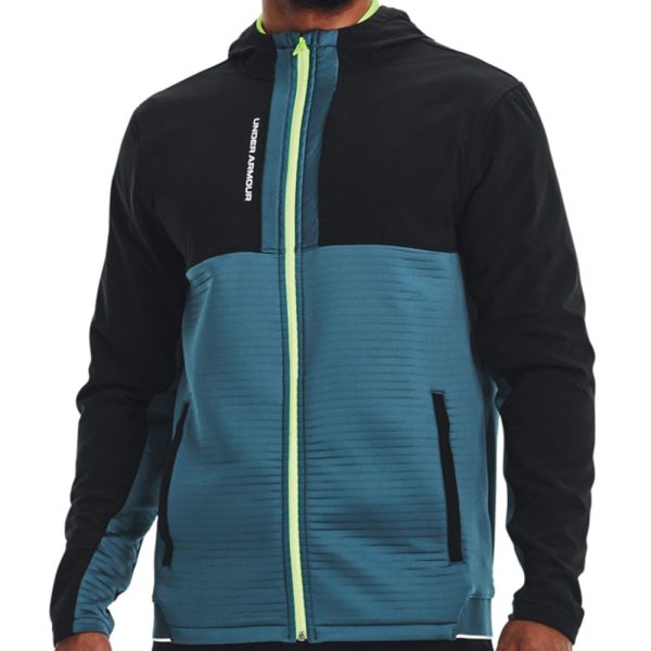 Under Armour Storm Daytona Full Zip Hoodie - Black Static Blue For Discount