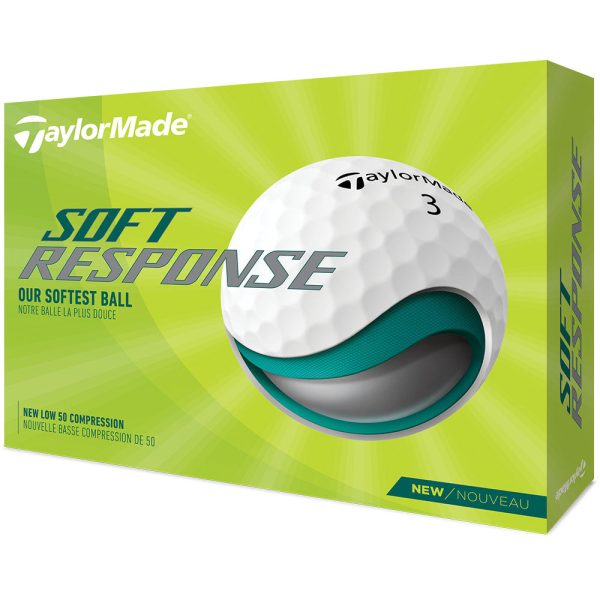 TaylorMade Soft Response Golf Balls - White - Double Dozen Fashion