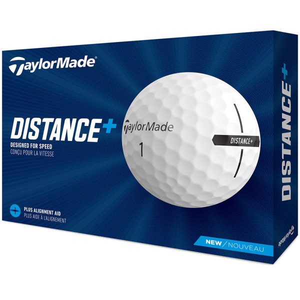 TaylorMade Distance+ Golf Balls - White - 12 Pack Sale