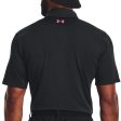 Under Armour Playoff 3.0 Low Round Stripe Polo Shirt - Black Jet Grey Rebel Pink Hot on Sale