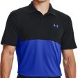 Under Armour Performance Blocked Polo Shirt - Black Blue For Sale