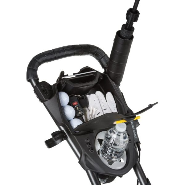 BagBoy Compact 3-Wheel Push Trolley - Silver Black Hot on Sale