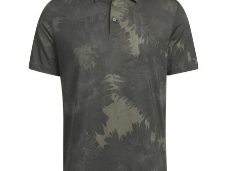 adidas Flower Mesh Polo Shirt - Olive Strata Black Supply