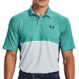 Under Armour Performance Blocked Polo Shirt - Neptune Sea Mist For Sale