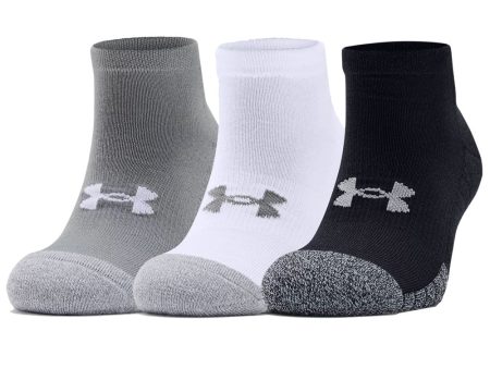 Under Armour Heatgear Low Cut Socks - Steel White (3 Pack) For Sale