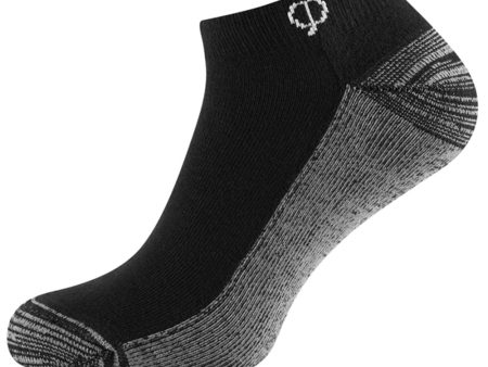 Oscar Jacobson Low Cut Sock (2 Pack) - Black Hot on Sale