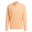 adidas 3-Stripe 1 4 Zip Sweater - Acid Orange Hot on Sale