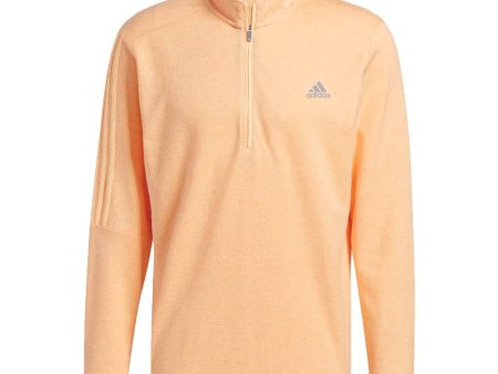 adidas 3-Stripe 1 4 Zip Sweater - Acid Orange Hot on Sale