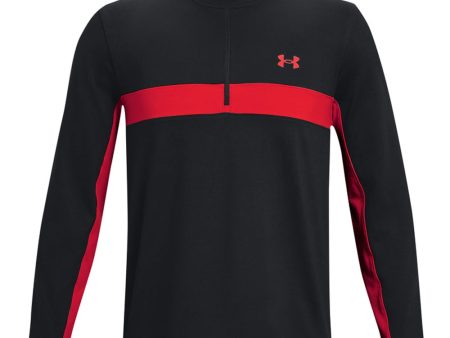 Under Armour Storm Midlayer 1 2 Zip Sweater - Black Red For Discount