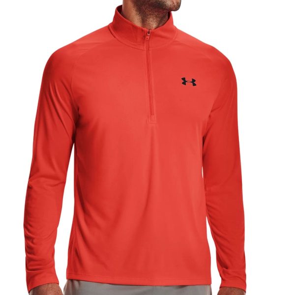 Under Armour Tech 2.0 1 2 Zip Pullover - Phoenix Fire Black Hot on Sale