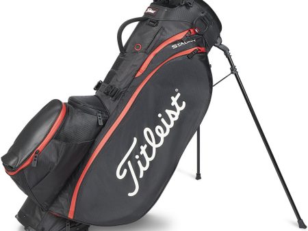 Titleist Players 5 StaDry Waterproof Stand Bag - Black Black Red For Discount