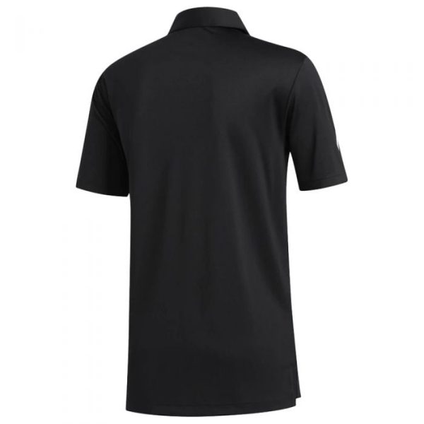 adidas 3-Stripe Golf Polo Shirt - Black White For Sale