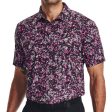 Under Armour Playoff 3.0 Floral Speckle Printed Polo Shirt - Black Rebel Pink Hot on Sale