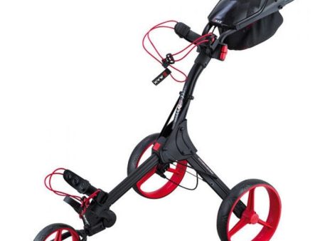 Big Max IQ+ 3-Wheel Push Trolley - Black Red For Sale